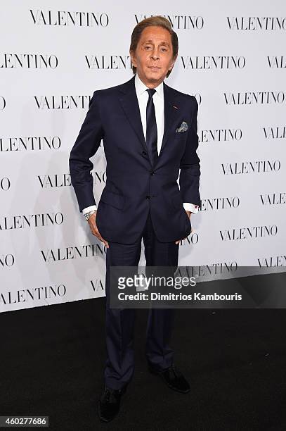 Designer Valentino Garavani attend the Valentino Sala Bianca 945 Event on December 10, 2014 in New York City.