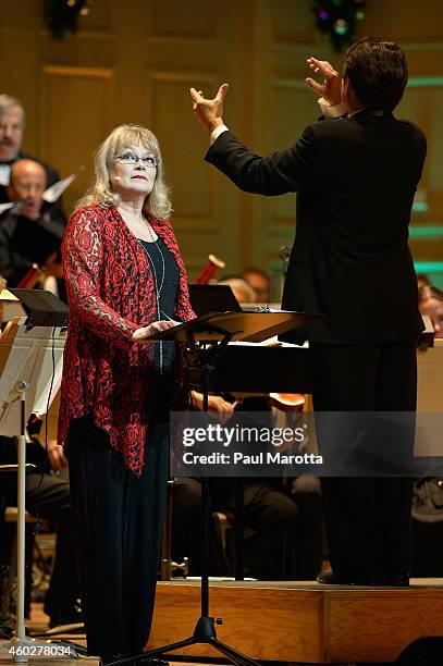 Actress Karen MacDonald narratess A Soldiers Carol: The Christmas Truce of 1914" with Keith Lockhart and the Boston Pops at A Company Christmas At...