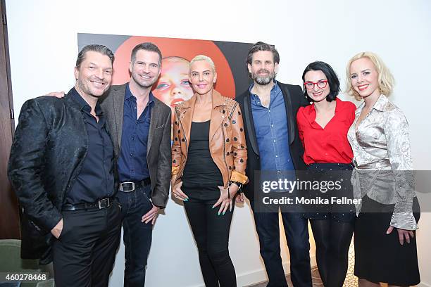 Hardy Krueger Jun., Natascha Ochsenknecht, Simon Boeer, Steffen Groth, Mimi Fiedler and Isabel Evardsson attend the D'Art by Hardy Krueger Jun....