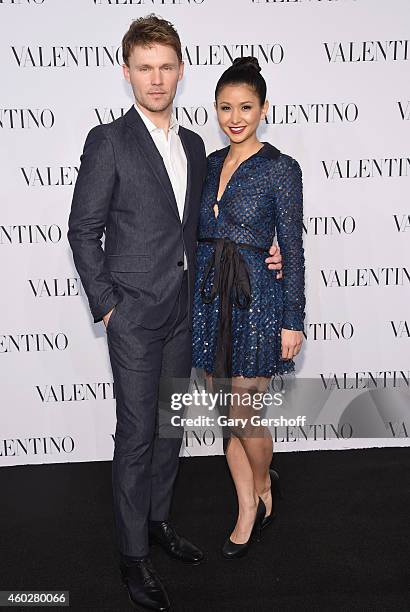 Actors Scott Haze and Elissa Shay attend the Valentino Sala Bianca 945 Event on December 10, 2014 in New York City.