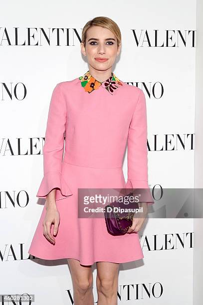 Emma Roberts attends the Valentino Sala Bianca 945 Event on December 10, 2014 in New York City.