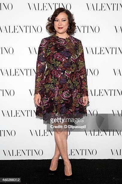Jennifer Tilly attends the Valentino Sala Bianca 945 Event on December 10, 2014 in New York City.