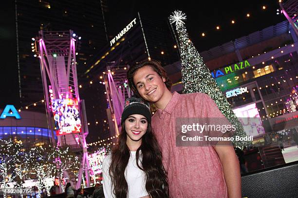 Musicians Dylan Rouda and Sammi Sanchezattends the KOST 103.5's ChristmasLand Festival and Concert Series at Nokia Theatre L.A. Live on December 10,...