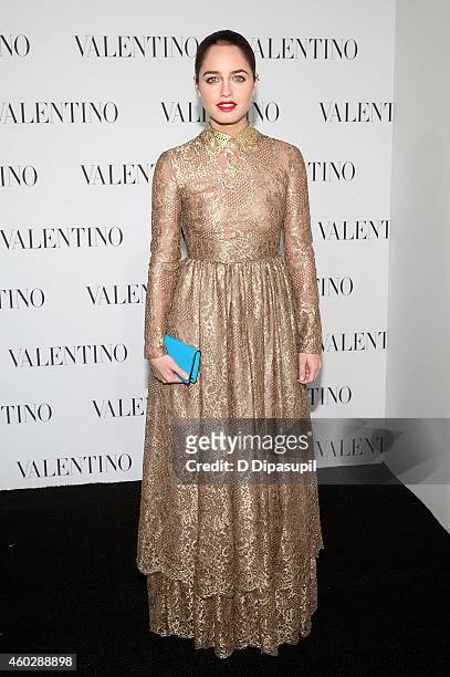 Matilde Gioli attends the Valentino Sala Bianca 945 Event on December 10, 2014 in New York City.