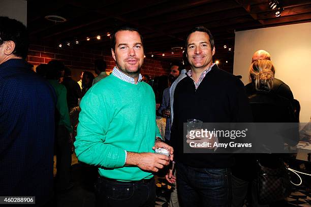 Chris O'Donnell and John O'Donnell attend the Johnnie-O Holiday Party at johnnie-O Mission Control on December 10, 2014 in Los Angeles, California.