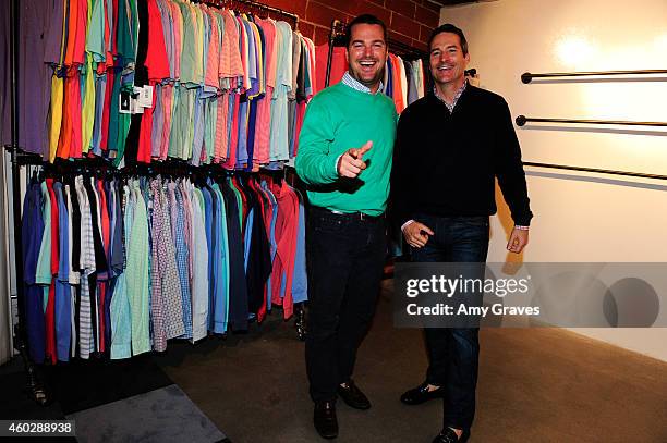 Chris O'Donnell and John O'Donnell attend the Johnnie-O Holiday Party at johnnie-O Mission Control on December 10, 2014 in Los Angeles, California.