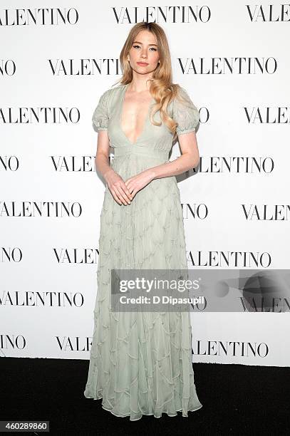 Haley Bennett attends the Valentino Sala Bianca 945 Event on December 10, 2014 in New York City.