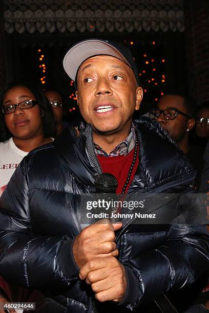 Russell Simmons and Erica Garner attend the Together We Stand Fundraiser for the family of Eric Garner at Hudson Common at the Hudson Hotel on...