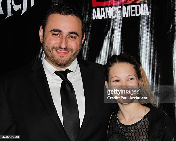 Director Frederick C. Rabbath and Actress Avery Kristen Pohl attend the premiere of "Scarlet's Witch" at the Vista Theatre on December 10, 2014 in...