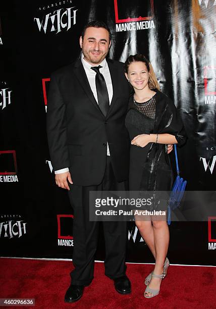 Director Frederick C. Rabbath and Actress Avery Kristen Pohl attend the premiere of "Scarlet's Witch" at the Vista Theatre on December 10, 2014 in...