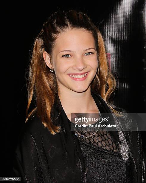 Actress Avery Kristen Pohl attends the premiere of "Scarlet's Witch" at the Vista Theatre on December 10, 2014 in Los Angeles, California.