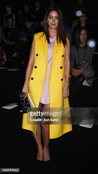 Model Izumi Mori is seen at the front row of 'Esprit Dior', Tokyo 2015 Fashion Show at Ryogoku Kokugikan on December 11, 2014 in Tokyo, Japan.