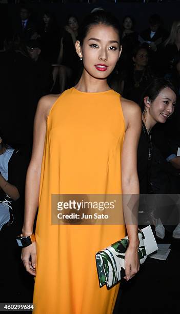 Model Sumire is seen at the front row of 'Esprit Dior', Tokyo 2015 Fashion Show at Ryogoku Kokugikan on December 11, 2014 in Tokyo, Japan.