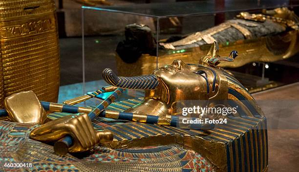 Replica of the art effect from the Tutankhamun tomb at the Silverstar Casino on December 2, 2014 in Krugersdorp, South Africa. The internationally...