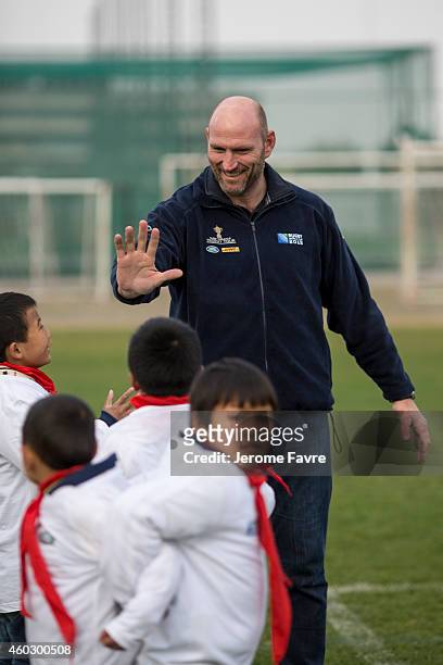 Rugby World Cup 2003 winner and Land Rover Ambassador, Lawrence Dallaglio, visits the Shanghai Rugby Football Club as part of the Rugby World Cup...