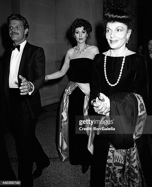 Egon von Furstenberg, Lynn Marshall and Diane von Furstenberg attend Metropolitan Museum of Art Costume Institute Gala "The 18th Century Woman" on...