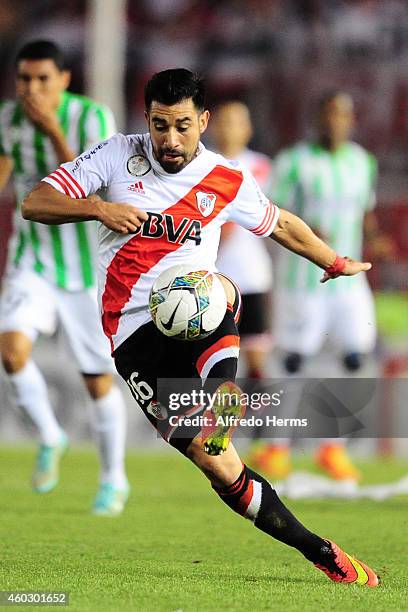 Ariel Rojas of River Plate during a second leg final match between River Plate and Atletico Nacional as part of Copa Total Sudamericana 2014 at...
