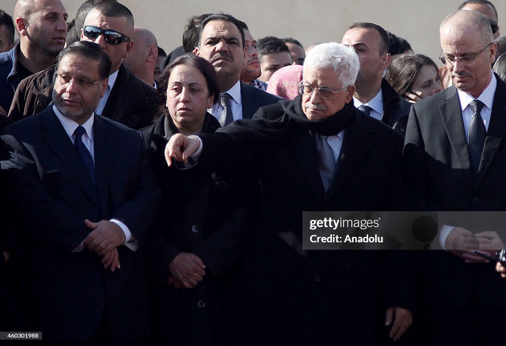 Funeral of Palestinian official Ziad Abu Ein in Ramallah