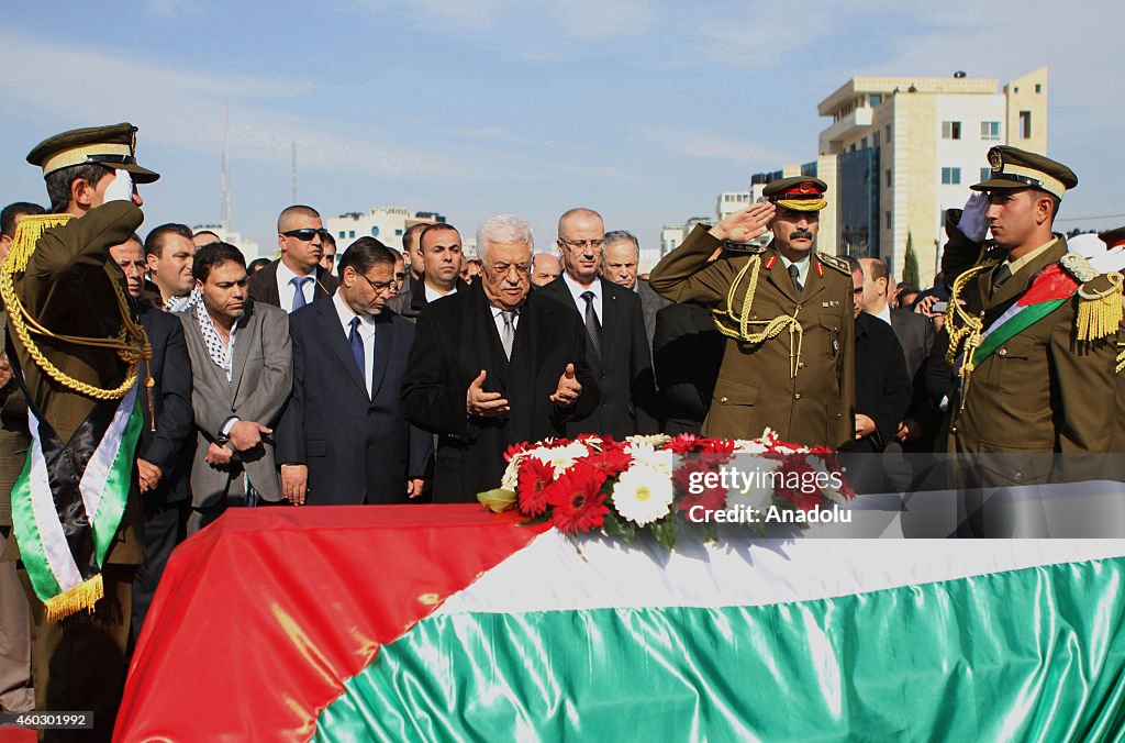 Funeral of Palestinian official Ziad Abu Ein in Ramallah