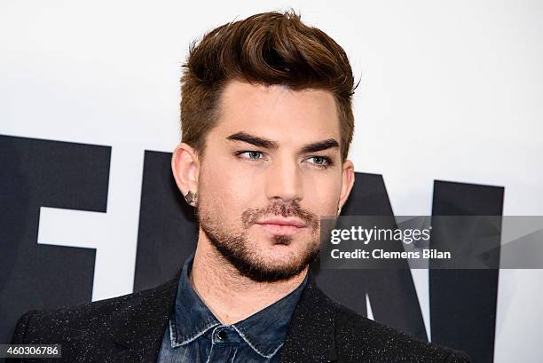 Adam Lambert attends a photocall on the occasion of the musical project 'Queen & Adam Lambert' at Ritz Carlton on December 11, 2014 in Berlin,...