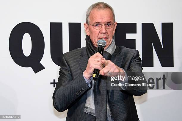 Fritz Egner attends a photocall on the occasion of the musical project 'Queen & Adam Lambert' at Ritz Carlton on December 11, 2014 in Berlin, Germany.