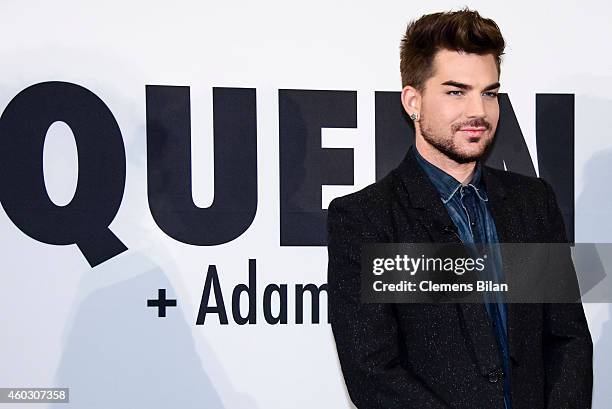 Adam Lambert attends a photocall on the occasion of the musical project 'Queen & Adam Lambert' at Ritz Carlton on December 11, 2014 in Berlin,...