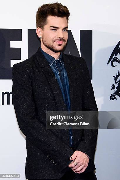 Adam Lambert attends a photocall on the occasion of the musical project 'Queen & Adam Lambert' at Ritz Carlton on December 11, 2014 in Berlin,...