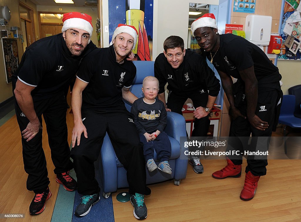 Liverpool FC Players Visit Alder Hey Children's Hospital