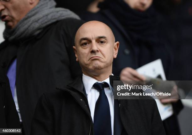 Tottenham chairman Daniel Levy during the Barclays Premier League match between Tottenham Hotspur and West Bromwich Albion at White Hart Lane on...