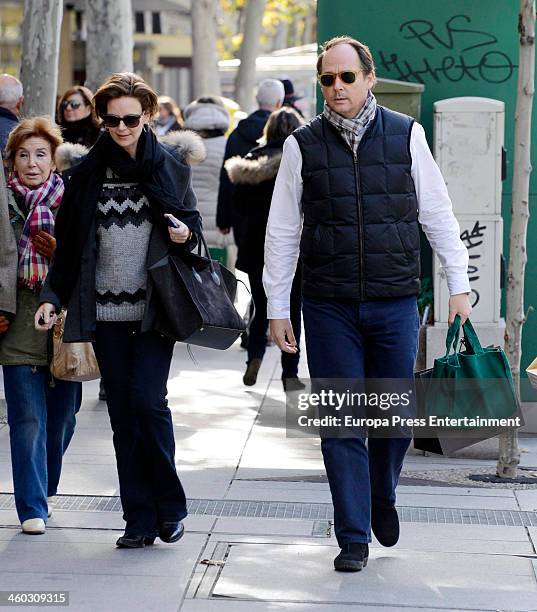 Prince Konstantin of Bulgaria and Maria Garcia de la Rasilla are seen on December 21, 2013 in Madrid, Spain.