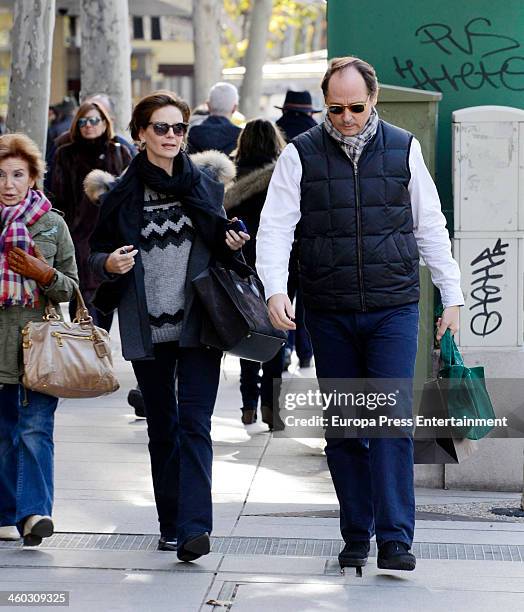 Prince Konstantin of Bulgaria and Maria Garcia de la Rasilla are seen on December 21, 2013 in Madrid, Spain.