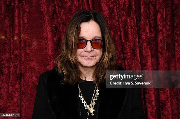 Ozzy Osbourne visits the SiriusXM Studios on December 11, 2014 in New York City.