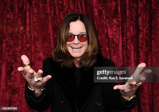 Ozzy Osbourne visits the SiriusXM Studios on December 11, 2014 in New York City.