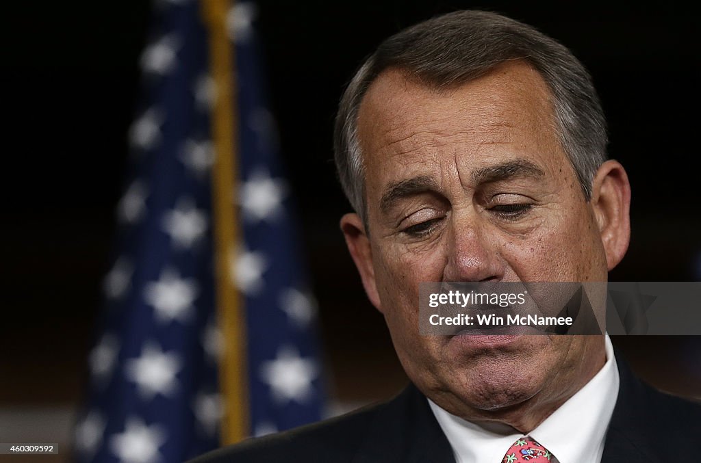 House Speaker John Boehner Holds Weekly News Conference