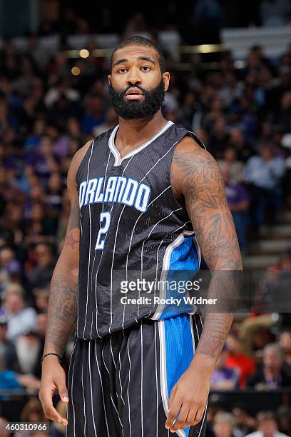 Kyle O'Quinn of the Orlando Magic looks on during the game against the Sacramento Kings on December 6, 2014 at Sleep Train Arena in Sacramento,...