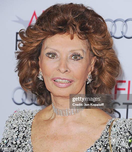 Sophia Loren arrives at the AFI FEST 2014 Presented By Audi A Special Tribute To Sophia Loren at Dolby Theatre on November 12, 2014 in Hollywood,...