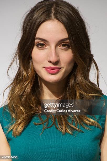 Spanish actress Maria Valverde presents the new Nina Ricci fragance at El Corte Ingles store on December 11, 2014 in Madrid, Spain.