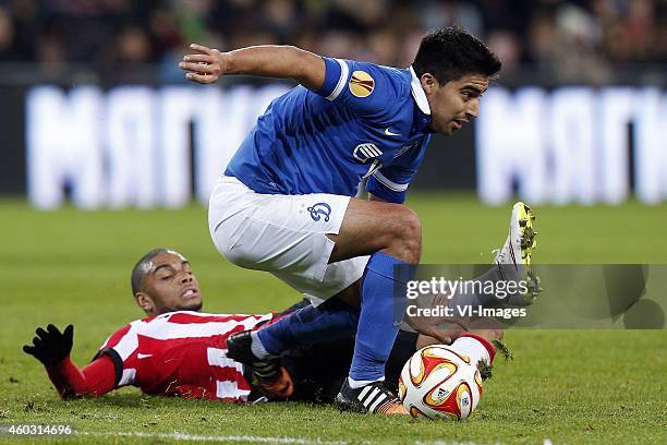 Jurgen Locadia of PSV during the UEFA Europa League group match between PSV Eindhoven and Dinamo Moscow on December 11, 2014 at the Phillips stadium...