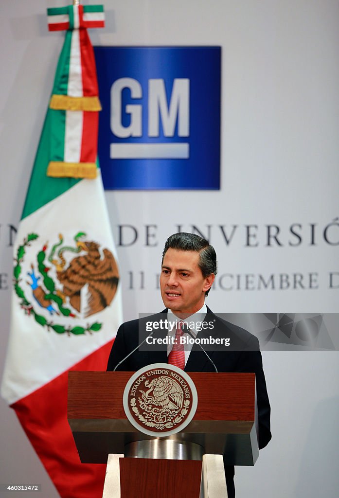 Mexican President Enrique Pena Nieto Announces General Motors Co. Investment