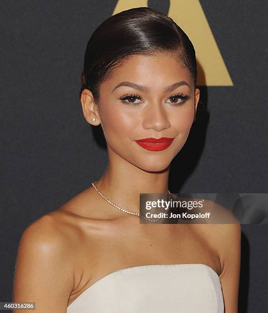 Actress Zendaya arrives at the Academy Of Motion Picture Arts And Sciences' Governors Awards at The Ray Dolby Ballroom at Hollywood & Highland Center...