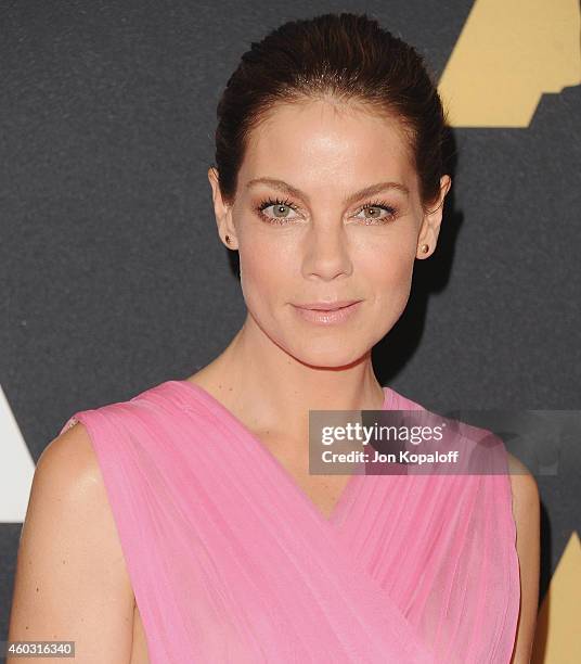 Actress Michelle Monaghan arrives at the Academy Of Motion Picture Arts And Sciences' Governors Awards at The Ray Dolby Ballroom at Hollywood &...