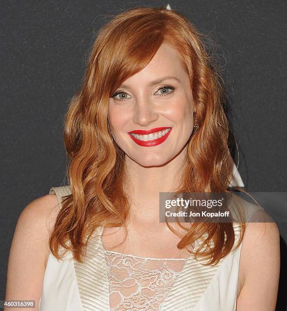 Actress Jessica Chastain arrives at the Academy Of Motion Picture Arts And Sciences' Governors Awards at The Ray Dolby Ballroom at Hollywood &...