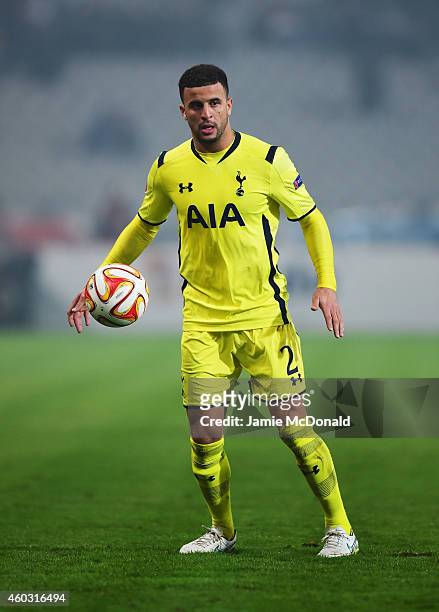 Kyle Walker of Spurs in action during the UEFA Europa League Group C match between Besiktas JK and Tottenham Hotspur FC at Ataturk Olympic Stadium on...