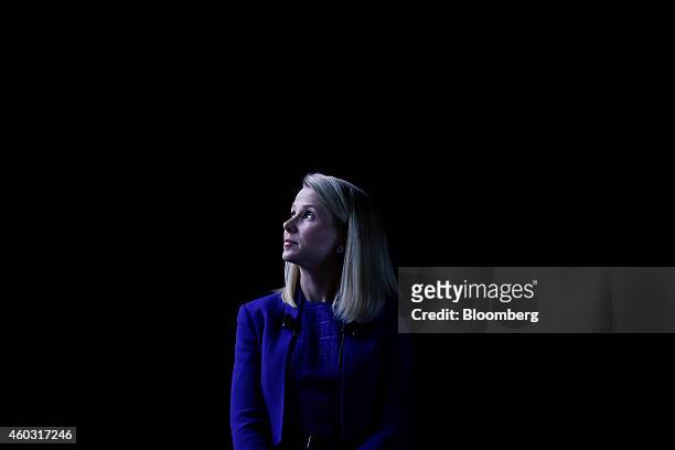 Bloomberg's Best Photos 2014: Marissa Mayer, chief executive officer of Yahoo! Inc., looks on at the Cannes Lions International Festival Of...