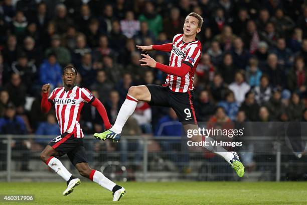 Luuk de Jong of PSV during the UEFA Europa League group match between PSV Eindhoven and Dinamo Moscow on December 11, 2014 at the Phillips stadium in...