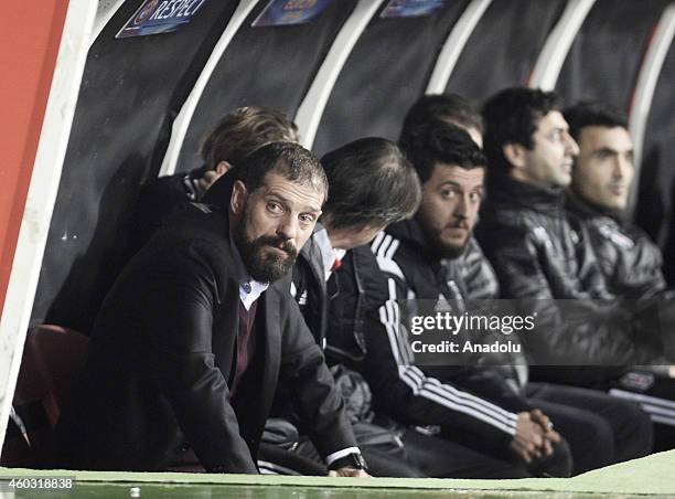 Head coach of Besiktas, Slaven Bilic , is seen during the UEFA Europa League Group C match between Besiktas JK and Tottenham Hotspur FC at Ataturk...