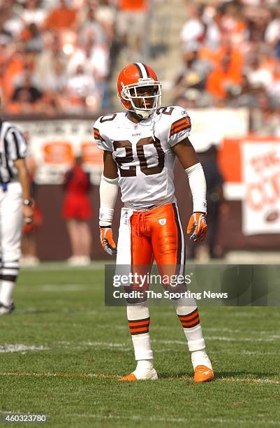 Earl Little of the Cleveland Browns walks on the field during a game against the Indianapolis Colts on September 08, 2003 at the Cleveland Browns...