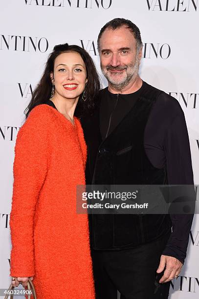 Geraldina Ferri and Fabrizio Ferri attend the Valentino Sala Bianca 945 Event on December 10, 2014 in New York City.