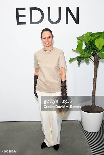 Paula Reed attends the Edun Pre Fall Dinner at Alison Jacques Gallery on December 11, 2014 in London, England.