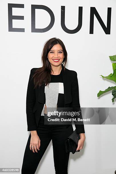 Daisy Lowe attends the Edun Pre Fall Dinner at Alison Jacques Gallery on December 11, 2014 in London, England.